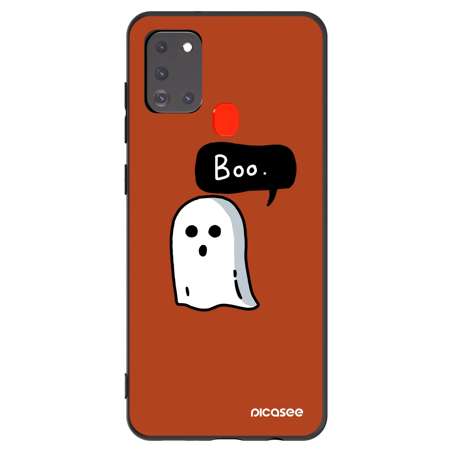 Picasee silikonowe czarne etui na Samsung Galaxy A21s - Boo