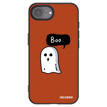 Picasee silikonowe czarne etui na Apple iPhone 16e - Boo