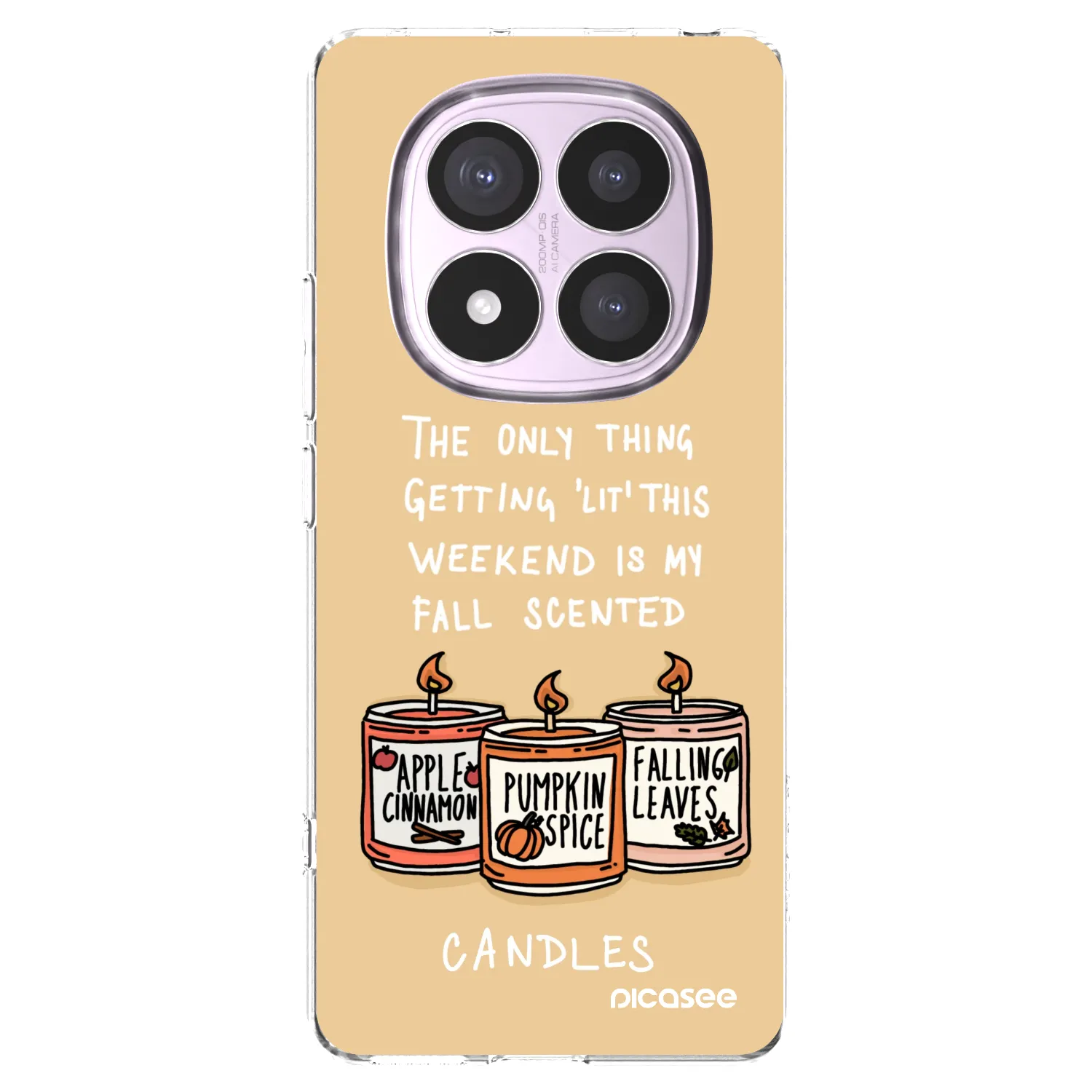 Picasee silikonowe przeźroczyste etui na Xiaomi Redmi Note 14 Pro 5G - Candles