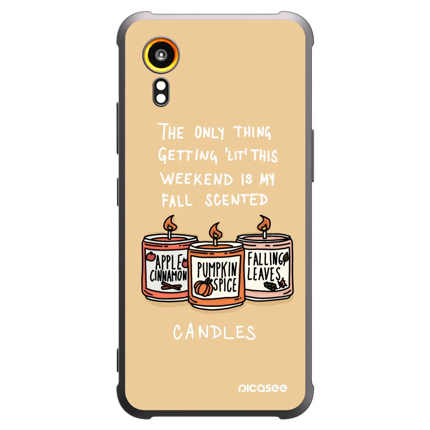 Picasee silikonowe czarne etui na Samsung Galaxy XCover 7 - Candles