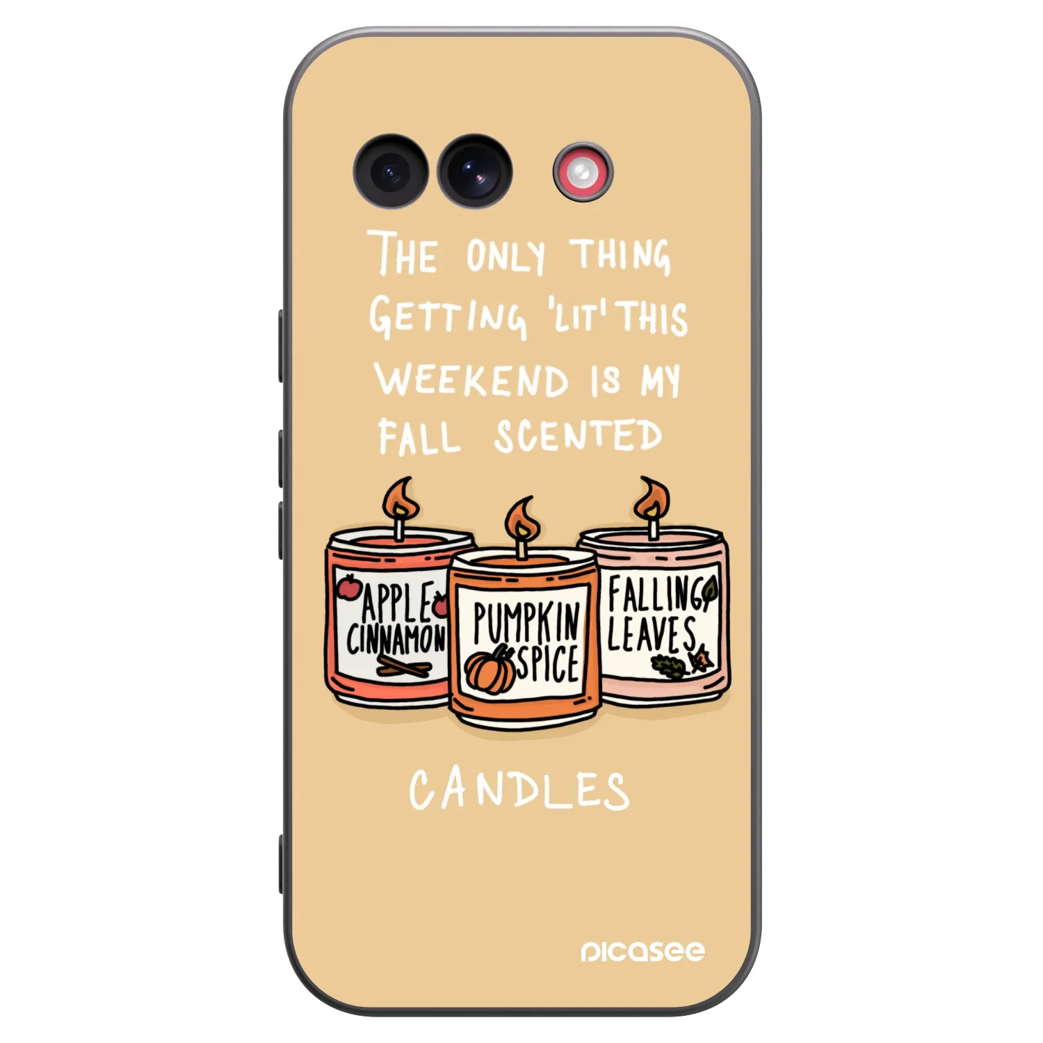 Picasee silikonowe czarne etui na Google Pixel 10a - Candles
