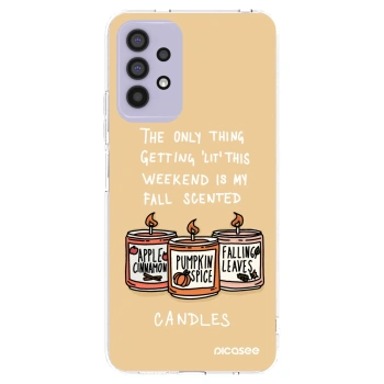 Picasee silikonowe przeźroczyste etui na Samsung Galaxy A32 4G SM-A325F - Candles