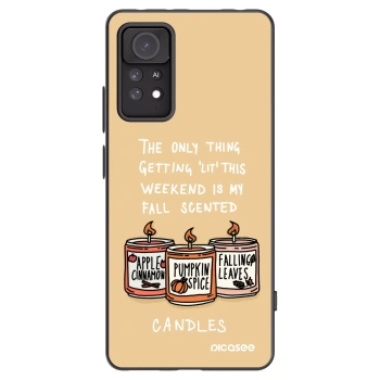 Picasee silikonowe czarne etui na Xiaomi Redmi Note 11 Pro - Candles