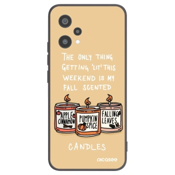 Picasee silikonowe czarne etui na Realme 9 Pro 5G - Candles