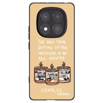 Picasee silikonowe czarne etui na Xiaomi Redmi Note 14 Pro+ 5G - Candles