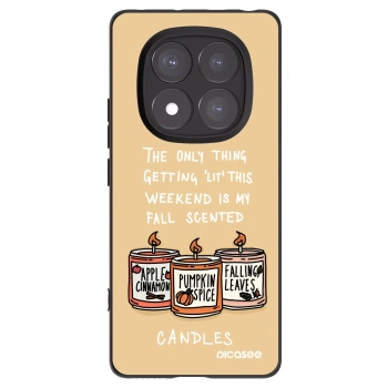 Picasee silikonowe czarne etui na Xiaomi Redmi Note 14 Pro 5G - Candles