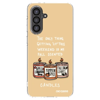 Picasee silikonowe przeźroczyste etui na Samsung Galaxy A36 5G - Candles