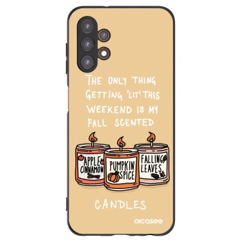 Picasee silikonowe czarne etui na Samsung Galaxy A13 5G - Candles
