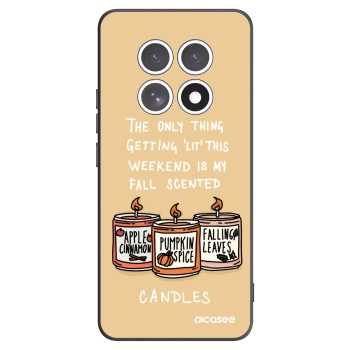 Picasee silikonowe czarne etui na Xiaomi Redmi Note 15 5G - Candles