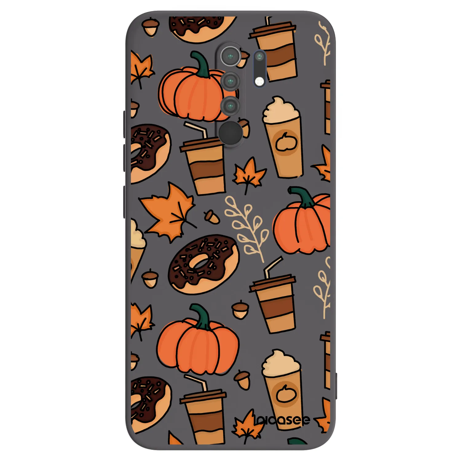 Picasee silikonowe czarne etui na Xiaomi Redmi 9 - Fallovers