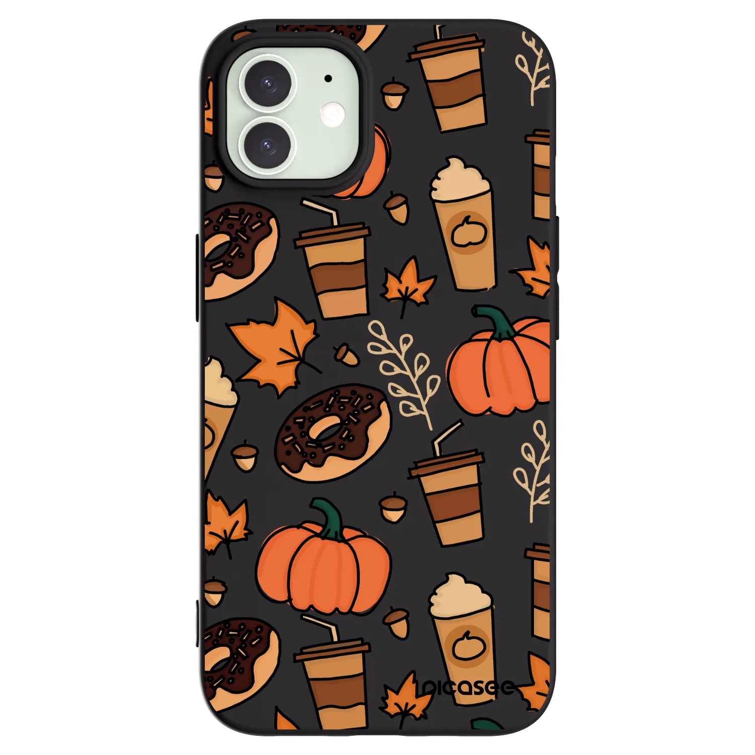 Picasee silikonowe czarne etui na Apple iPhone 12 Pro - Fallovers