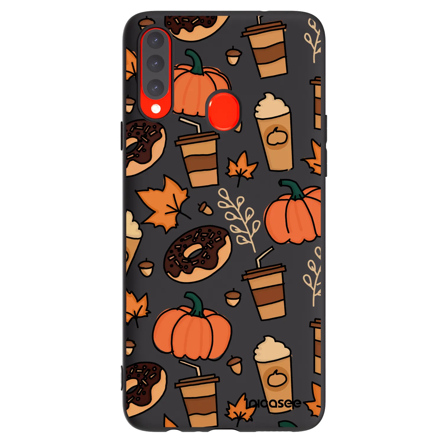 Picasee silikonowe czarne etui na Samsung Galaxy A20s - Fallovers