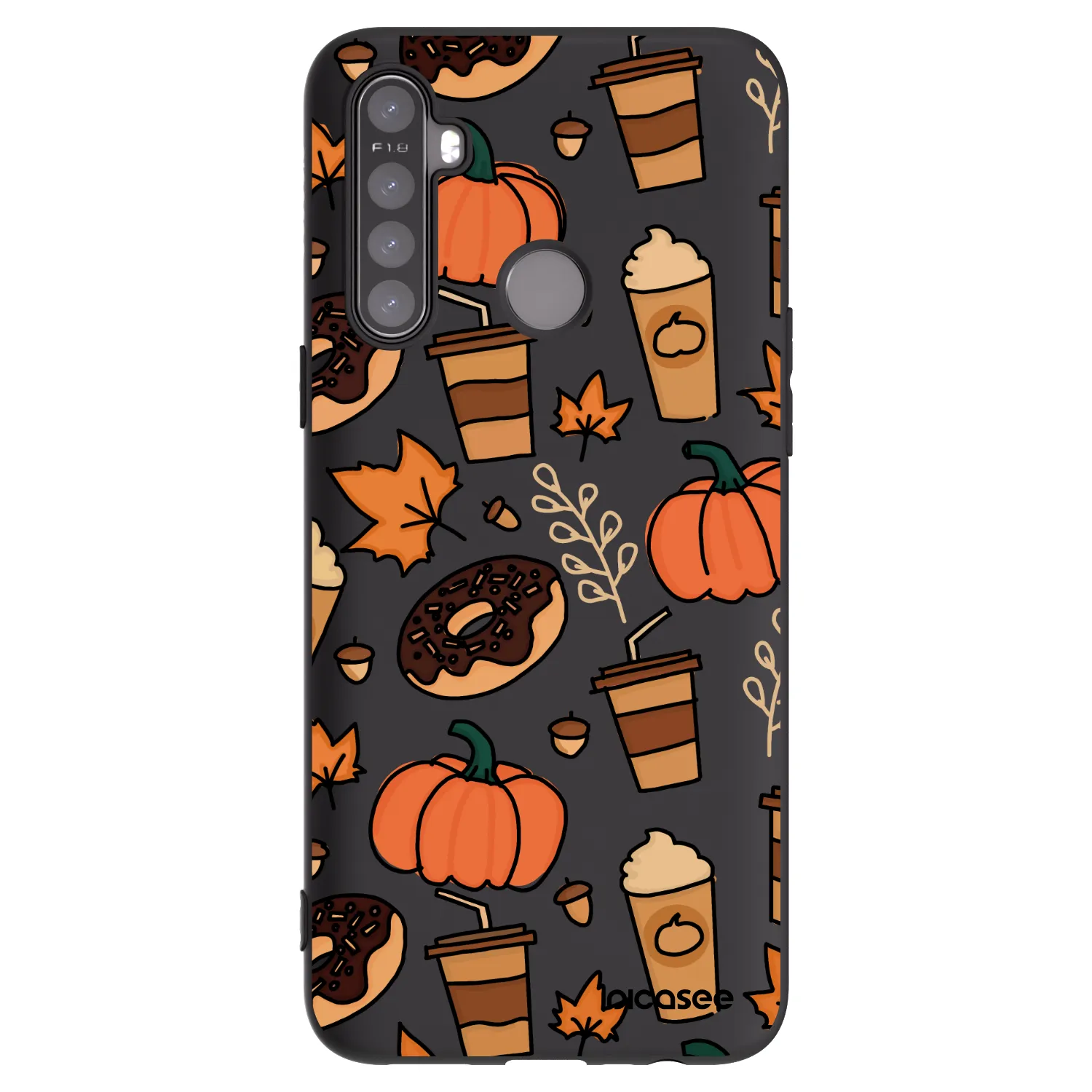 Picasee silikonowe czarne etui na Realme 6i - Fallovers
