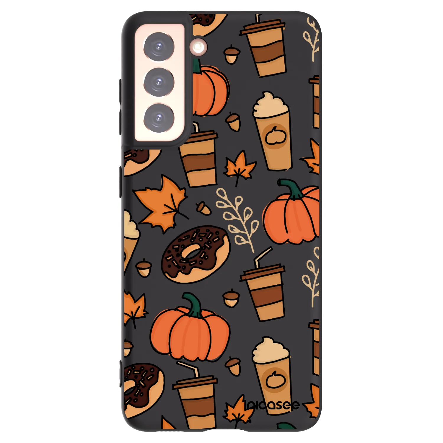 Picasee silikonowe czarne etui na Samsung Galaxy S21 5G G991B - Fallovers