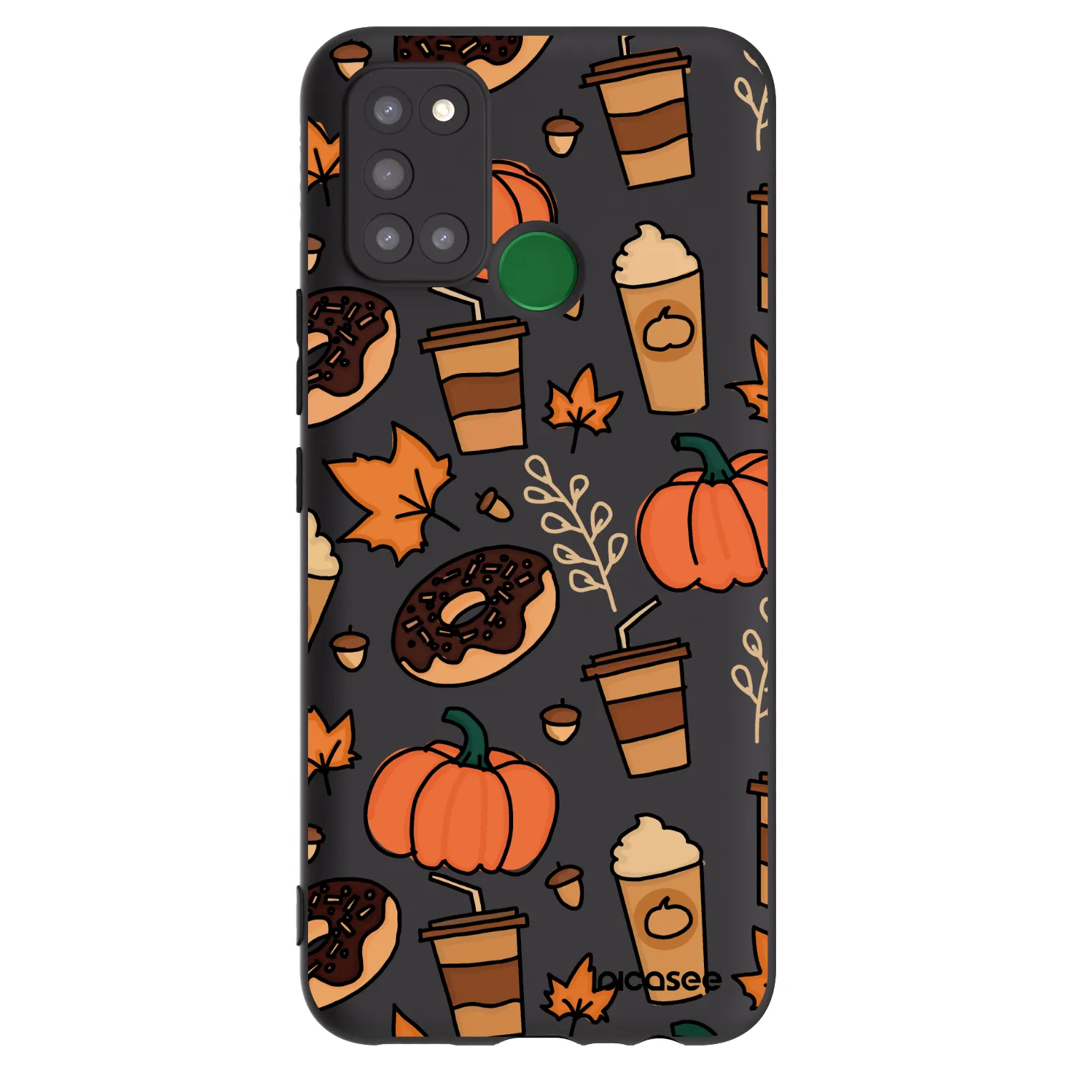 Picasee silikonowe czarne etui na Realme 7i - Fallovers