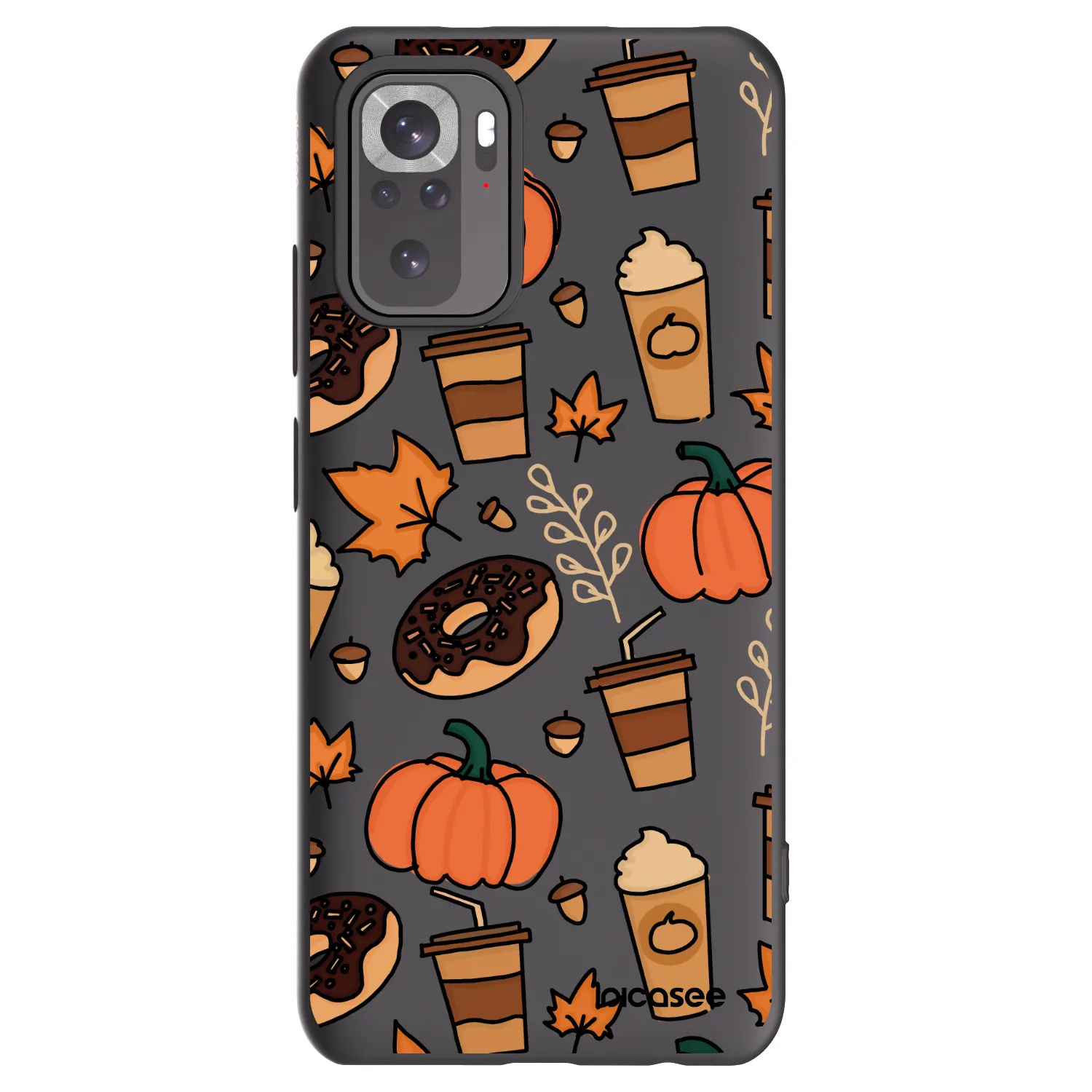 Picasee silikonowe czarne etui na Xiaomi Redmi Note 10S - Fallovers