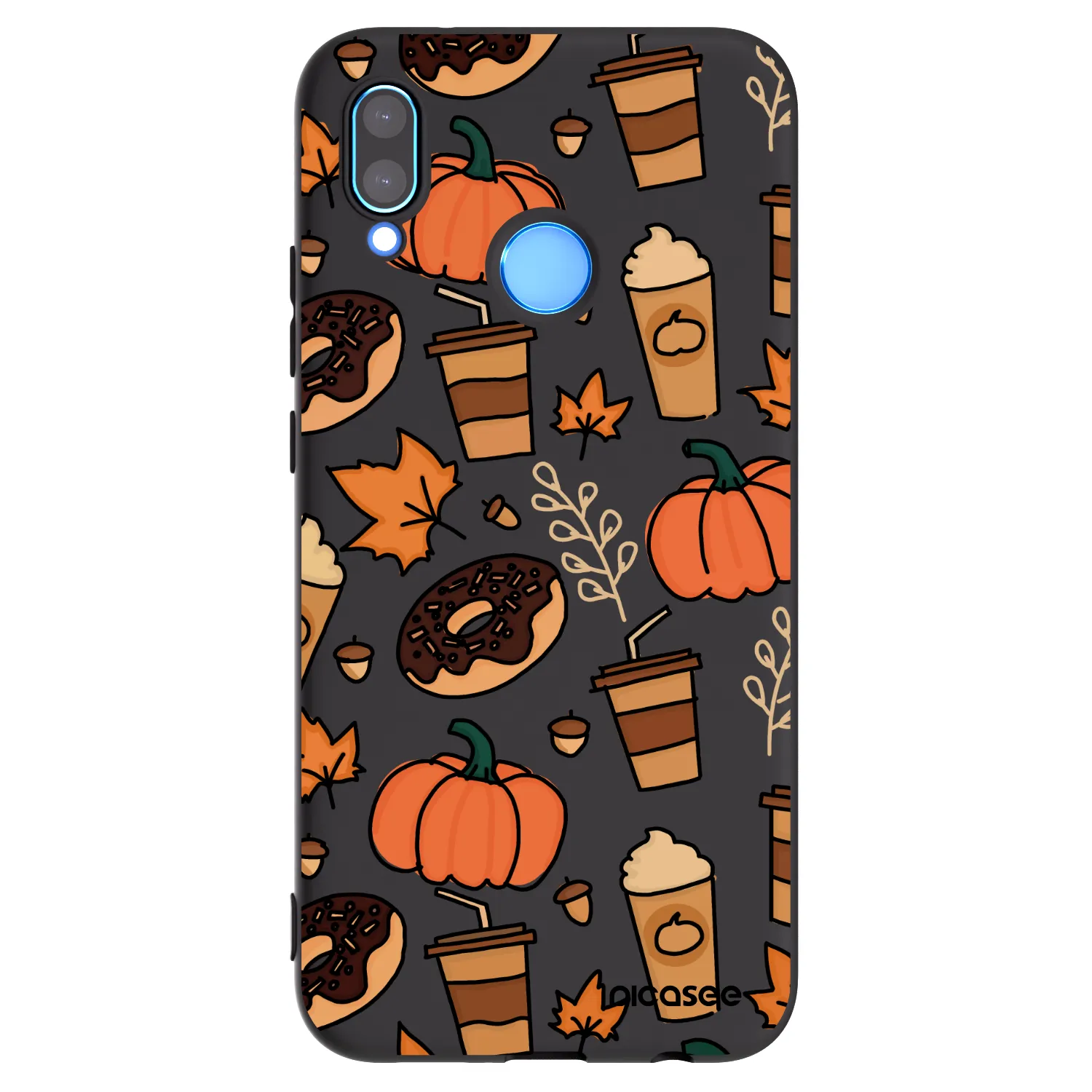 Picasee silikonowe czarne etui na Huawei P20 Lite - Fallovers