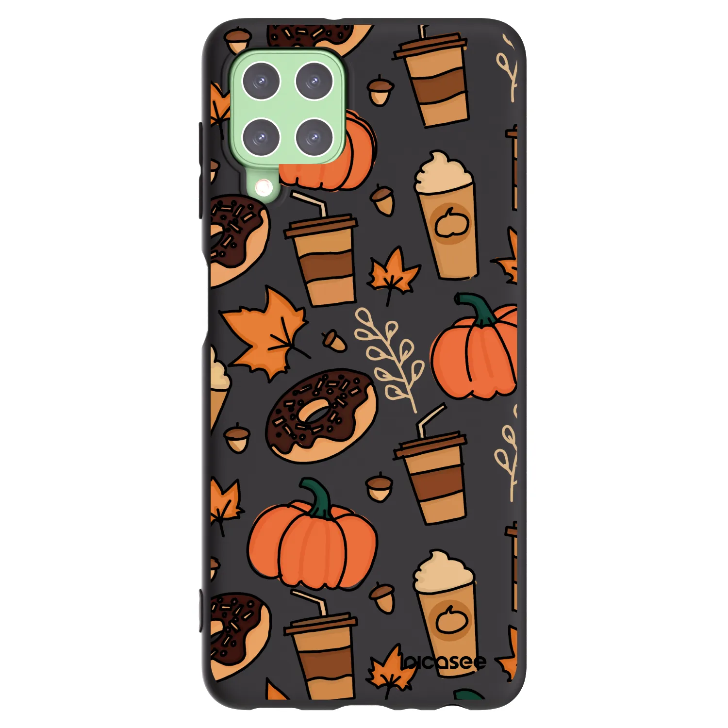 Picasee silikonowe czarne etui na Samsung Galaxy A22 A225F 4G - Fallovers