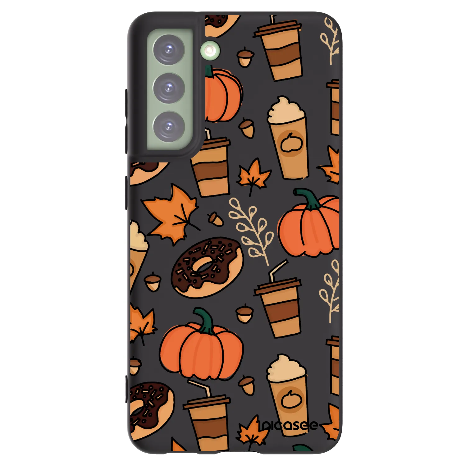 Picasee silikonowe czarne etui na Samsung Galaxy S21 FE 5G - Fallovers