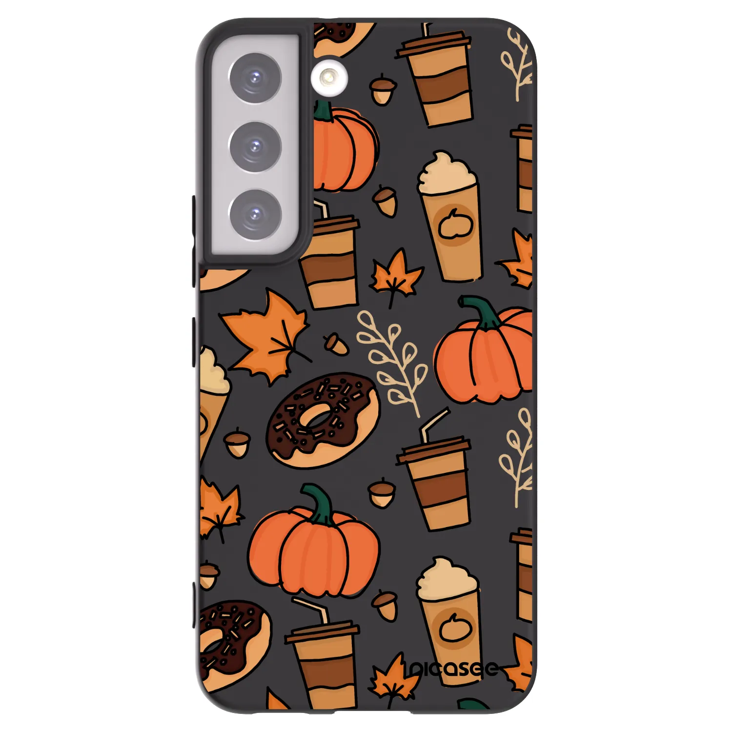 Picasee silikonowe czarne etui na Samsung Galaxy S22 5G - Fallovers