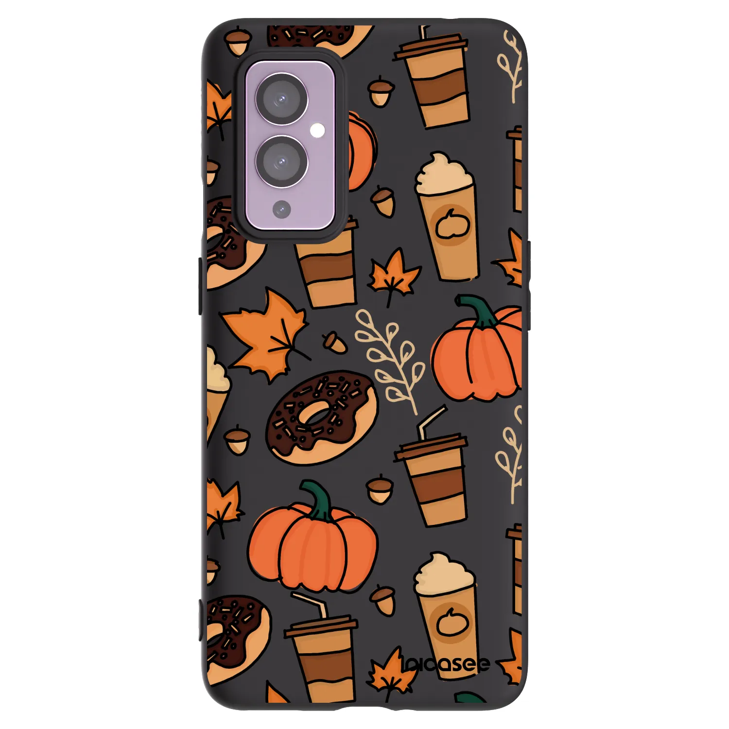 Picasee silikonowe czarne etui na OnePlus 9 - Fallovers