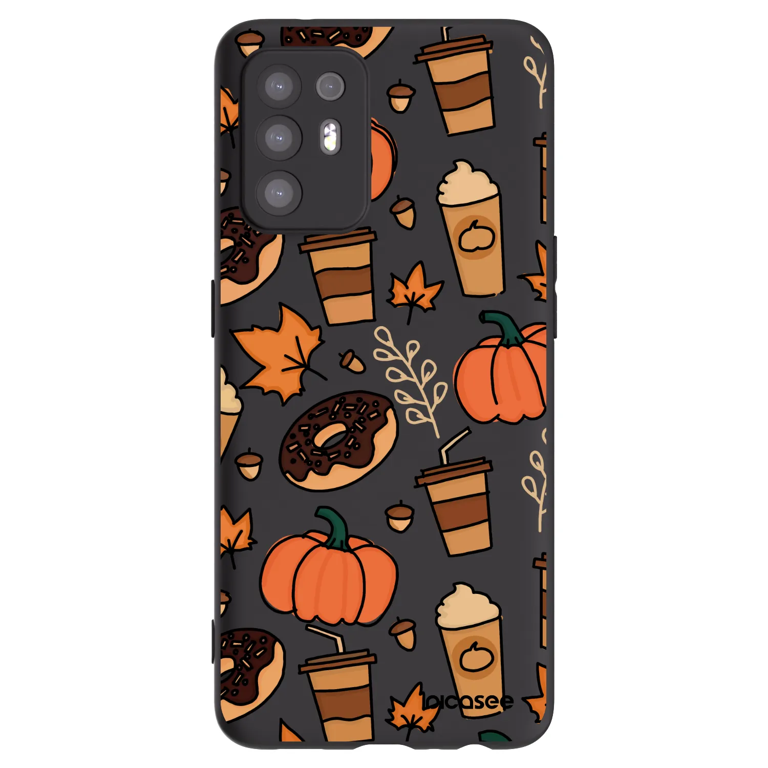 Picasee silikonowe czarne etui na OPPO A94 5G - Fallovers