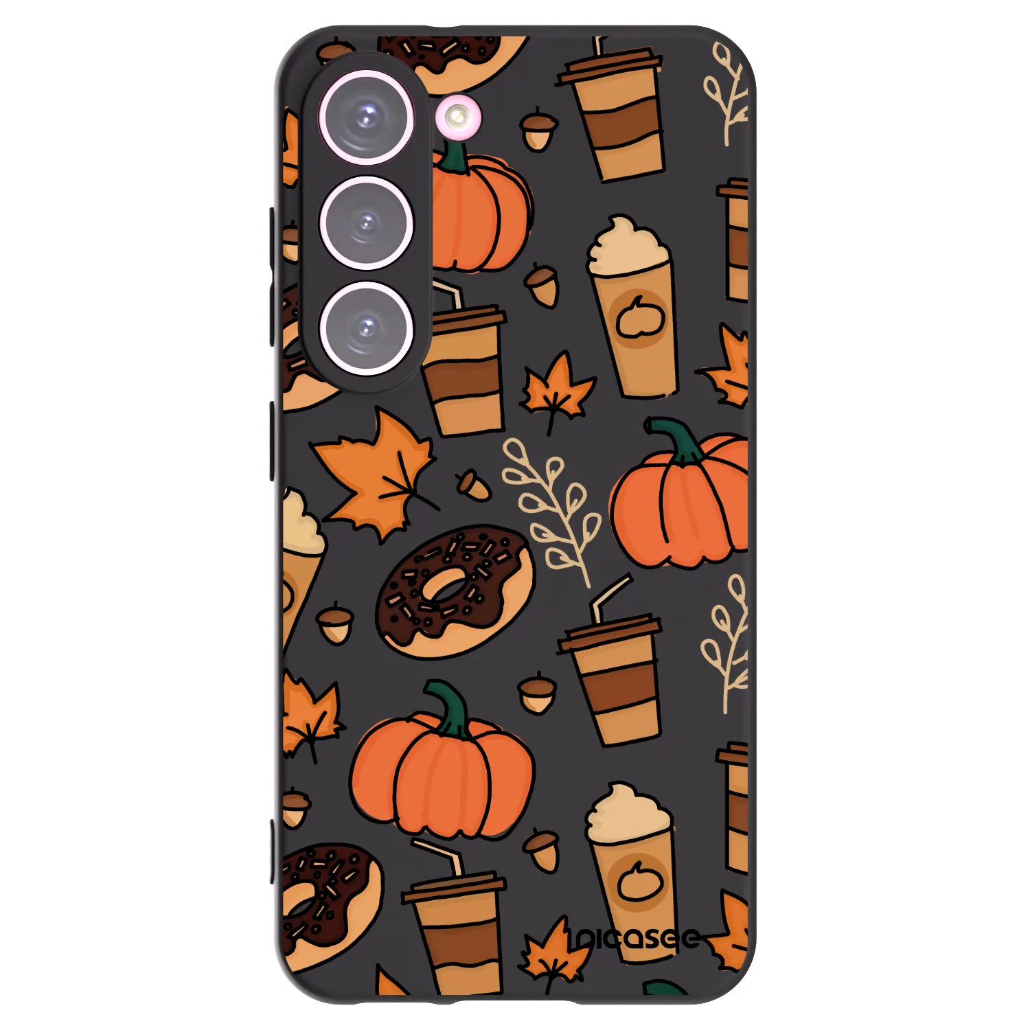 Picasee silikonowe czarne etui na Samsung Galaxy S23 5G - Fallovers