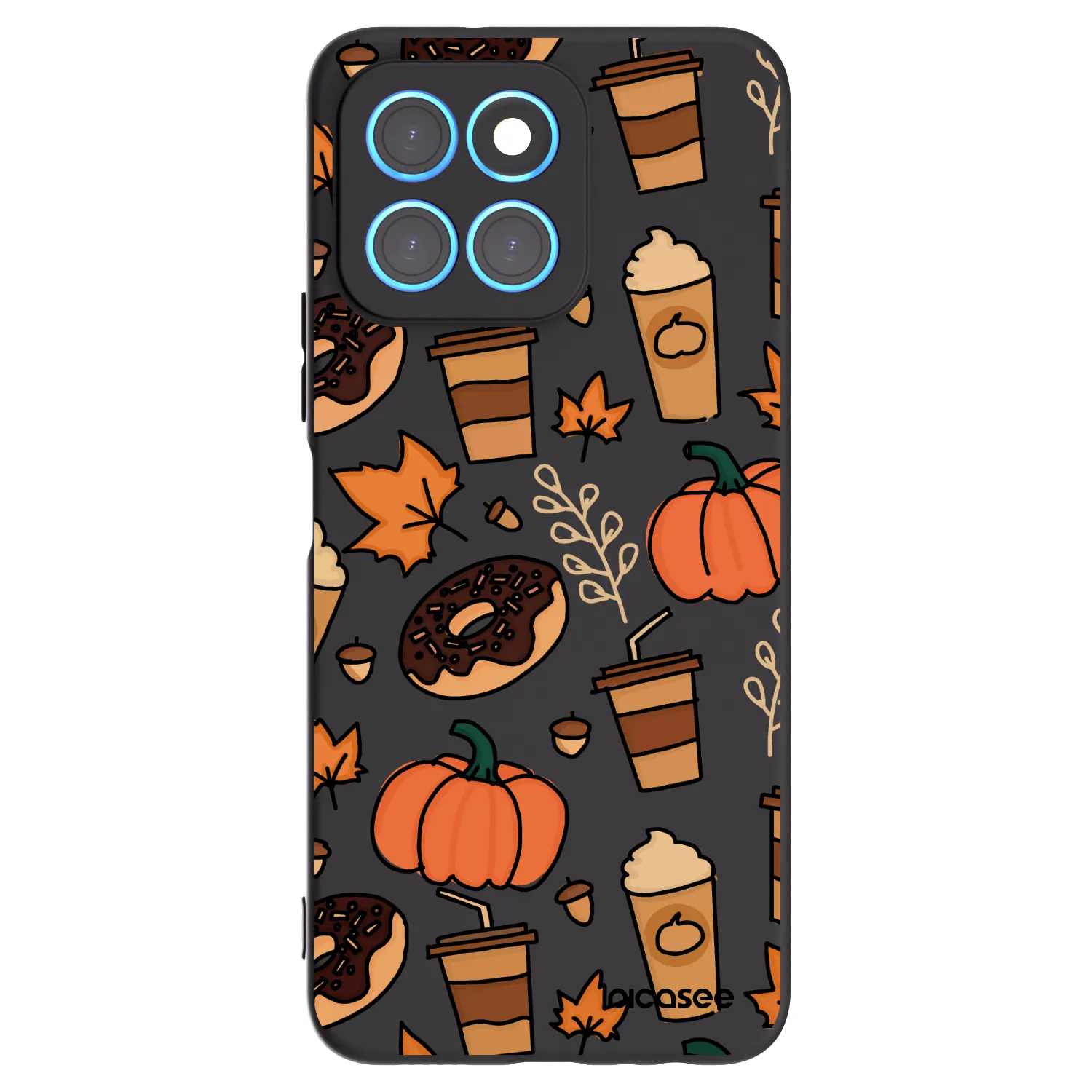 Picasee silikonowe czarne etui na Honor X6 - Fallovers