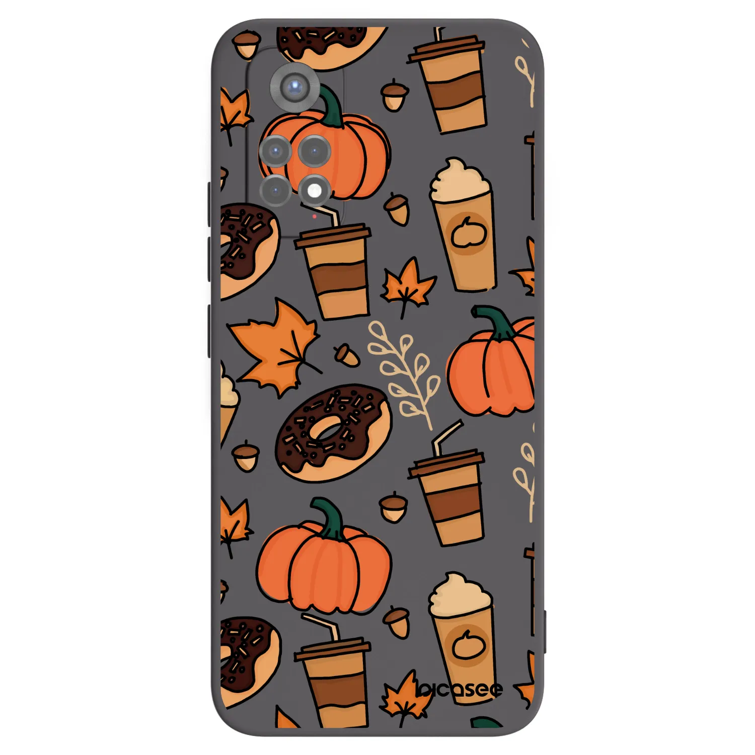 Picasee silikonowe czarne etui na Xiaomi Redmi Note 11S 5G - Fallovers
