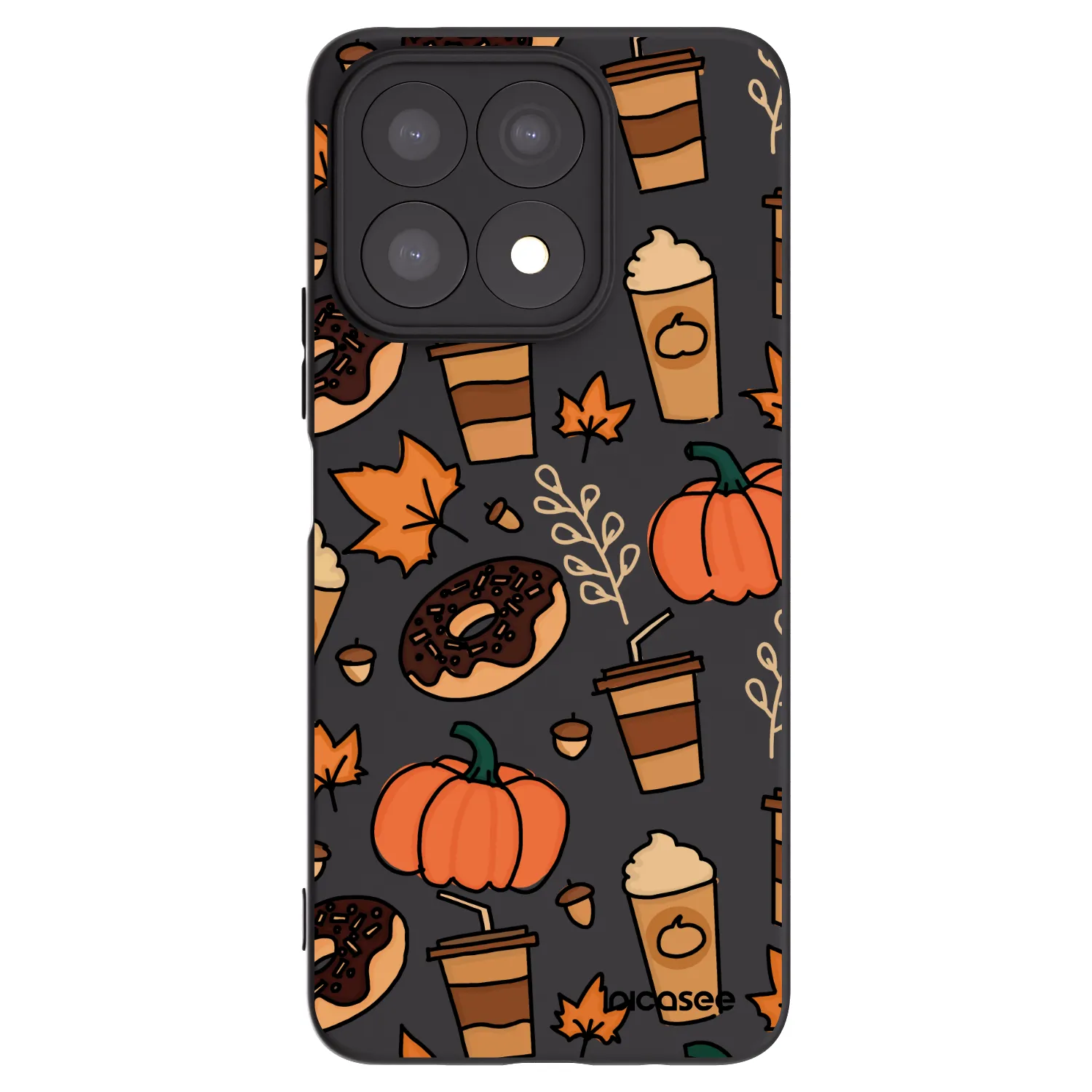 Picasee silikonowe czarne etui na Honor X8a - Fallovers