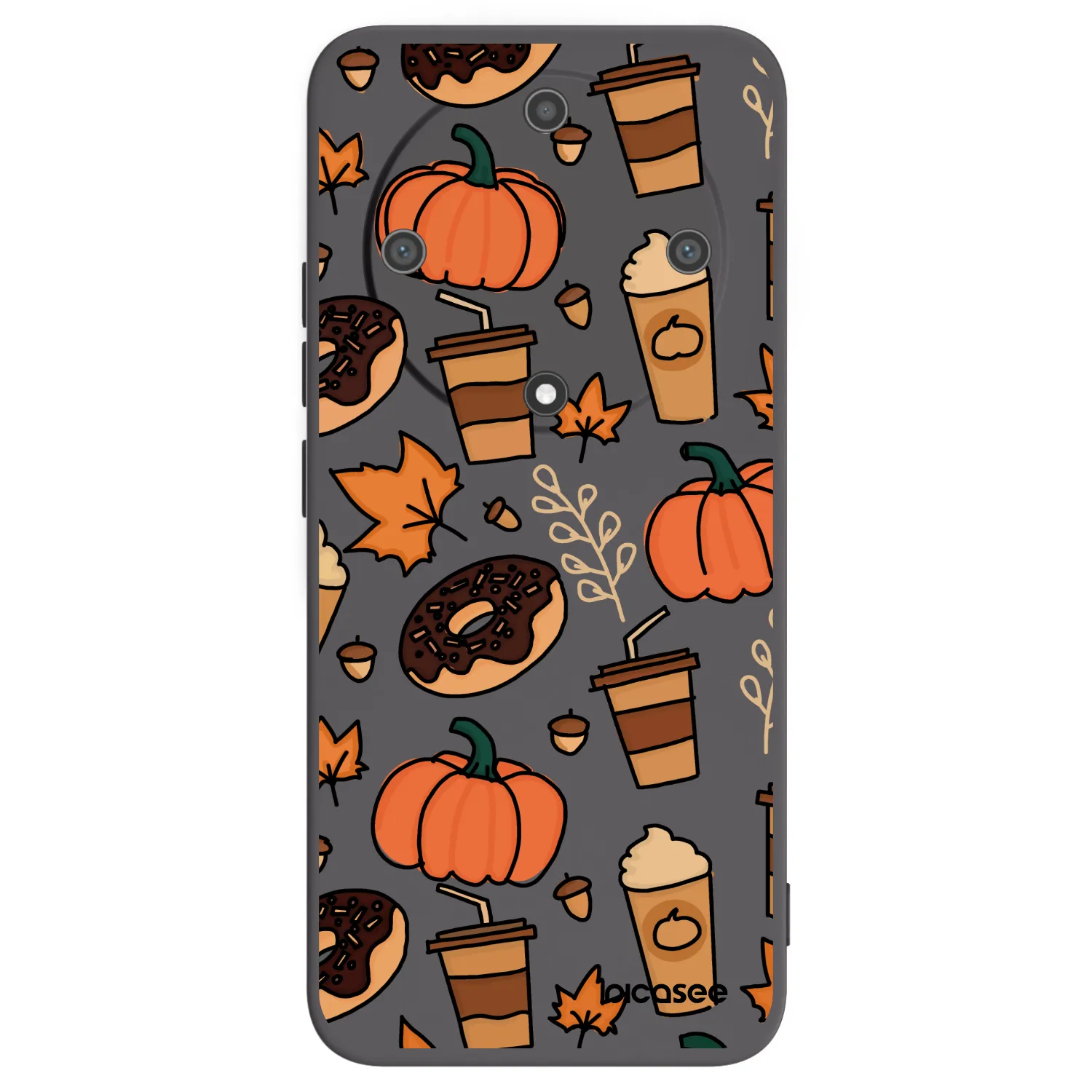 Picasee silikonowe czarne etui na Honor Magic5 Lite 5G - Fallovers