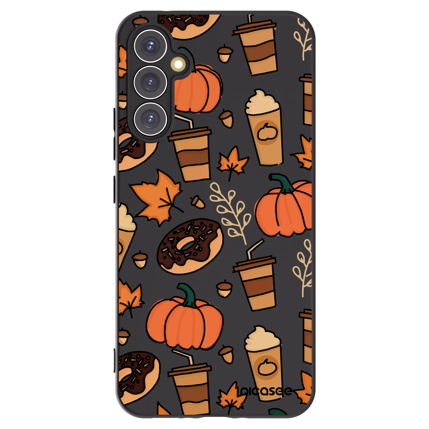 Picasee silikonowe czarne etui na Samsung Galaxy A34 5G A346B - Fallovers