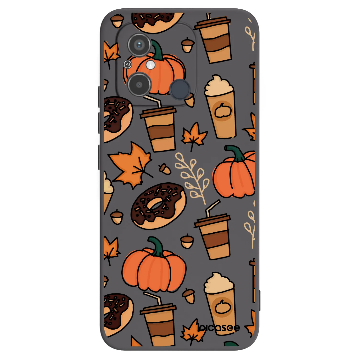 Picasee silikonowe czarne etui na Xiaomi Redmi 12C - Fallovers