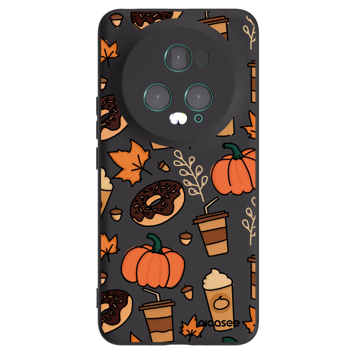 Picasee silikonowe czarne etui na Honor Magic5 Pro - Fallovers