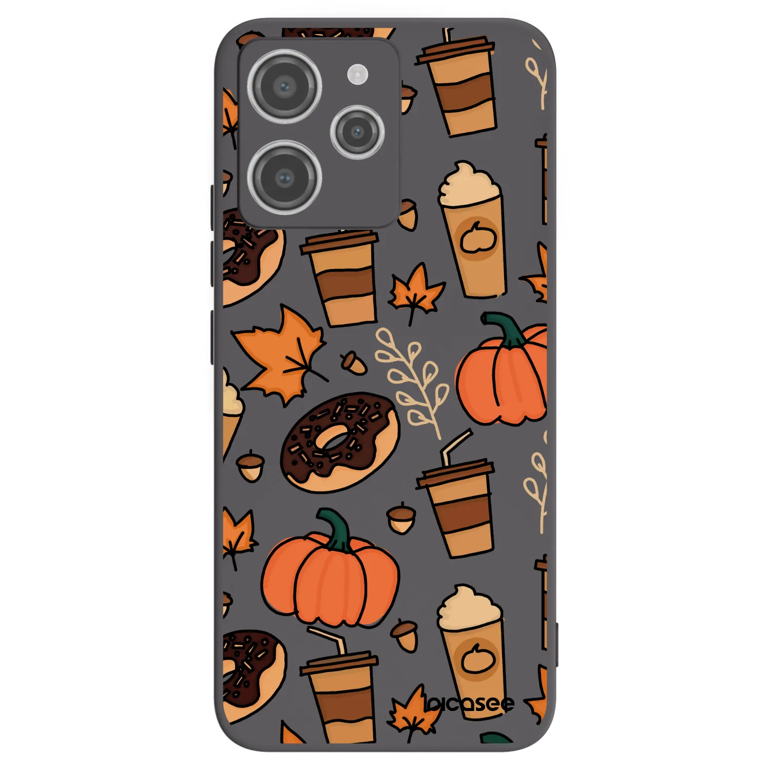 Picasee silikonowe czarne etui na Xiaomi Redmi 12 4G - Fallovers