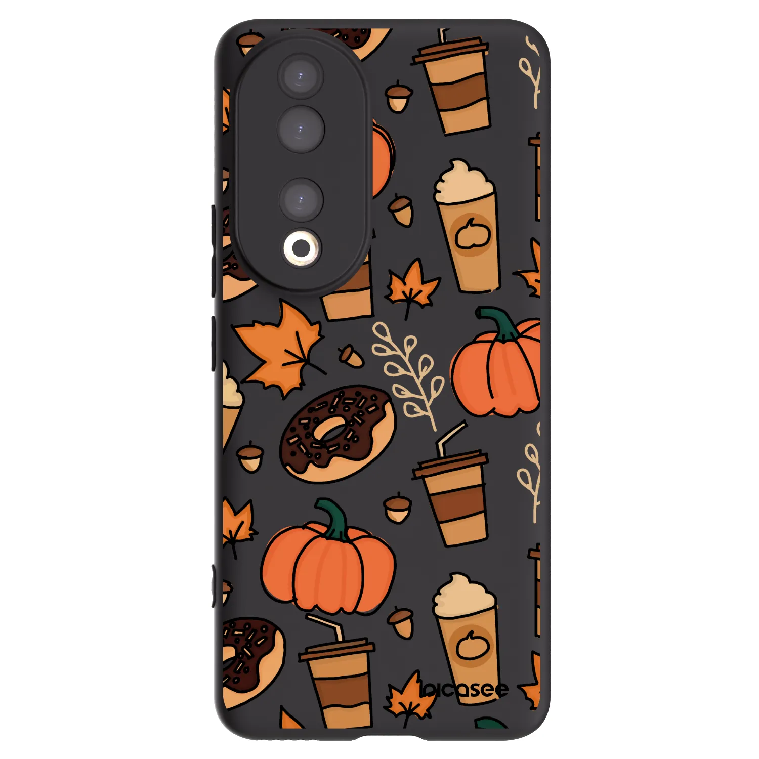 Picasee silikonowe czarne etui na Honor 90 5G - Fallovers