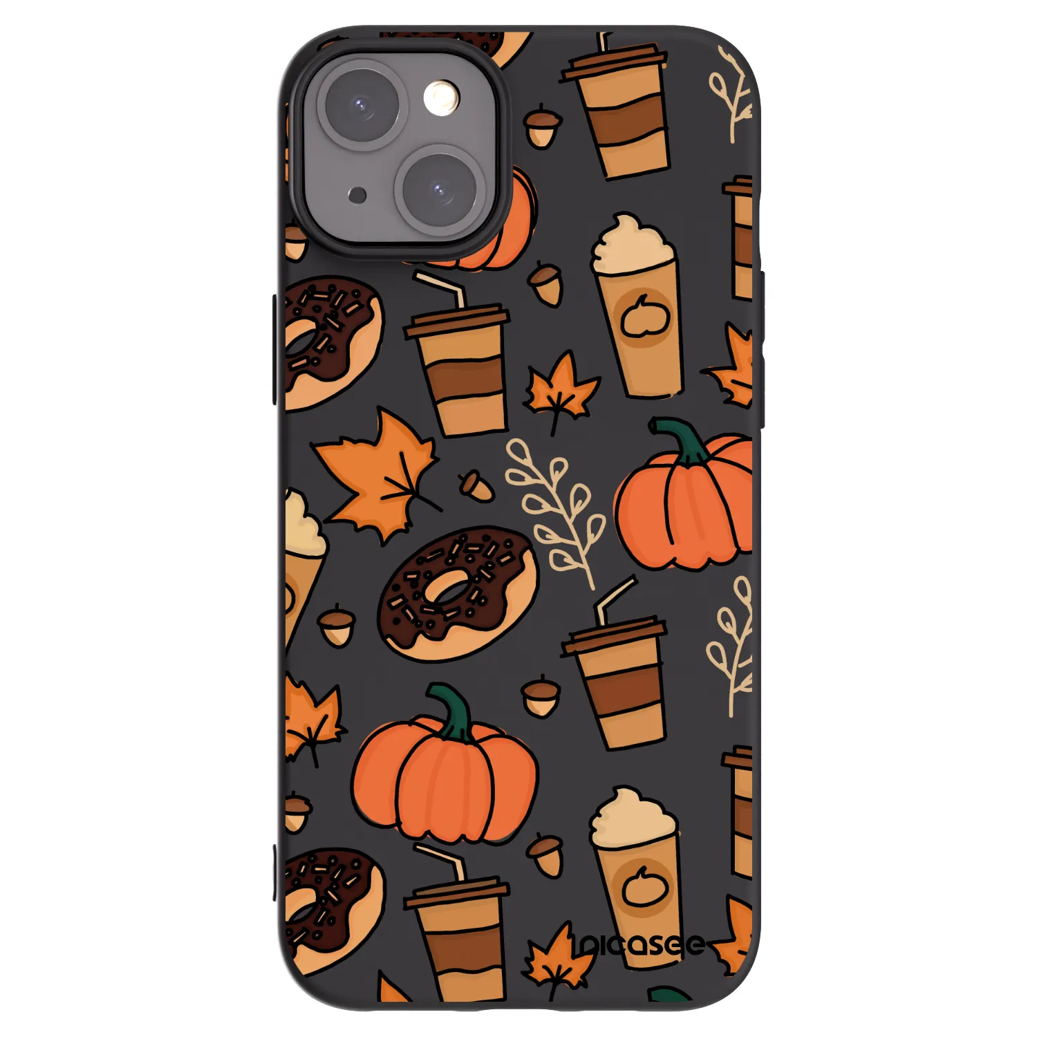 Picasee silikonowe czarne etui na Apple iPhone 15 Plus - Fallovers