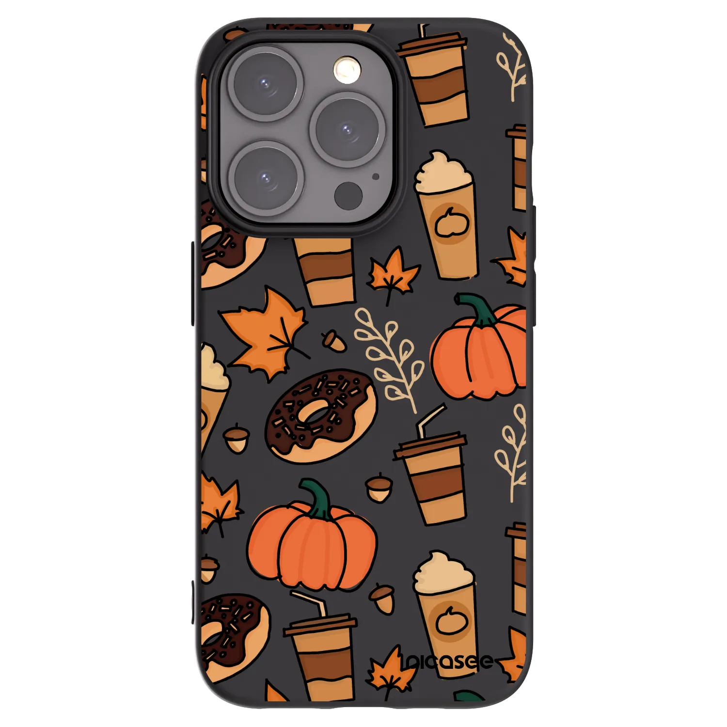 Picasee silikonowe czarne etui na Apple iPhone 15 Pro - Fallovers