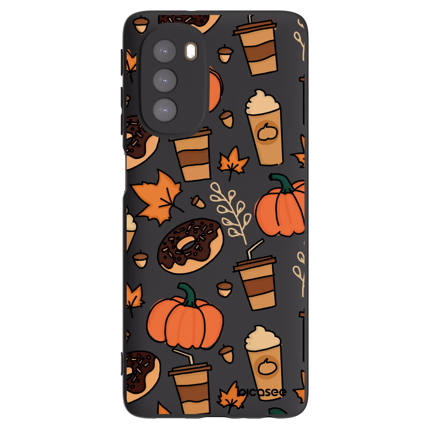 Picasee silikonowe czarne etui na Motorola Moto G51 - Fallovers