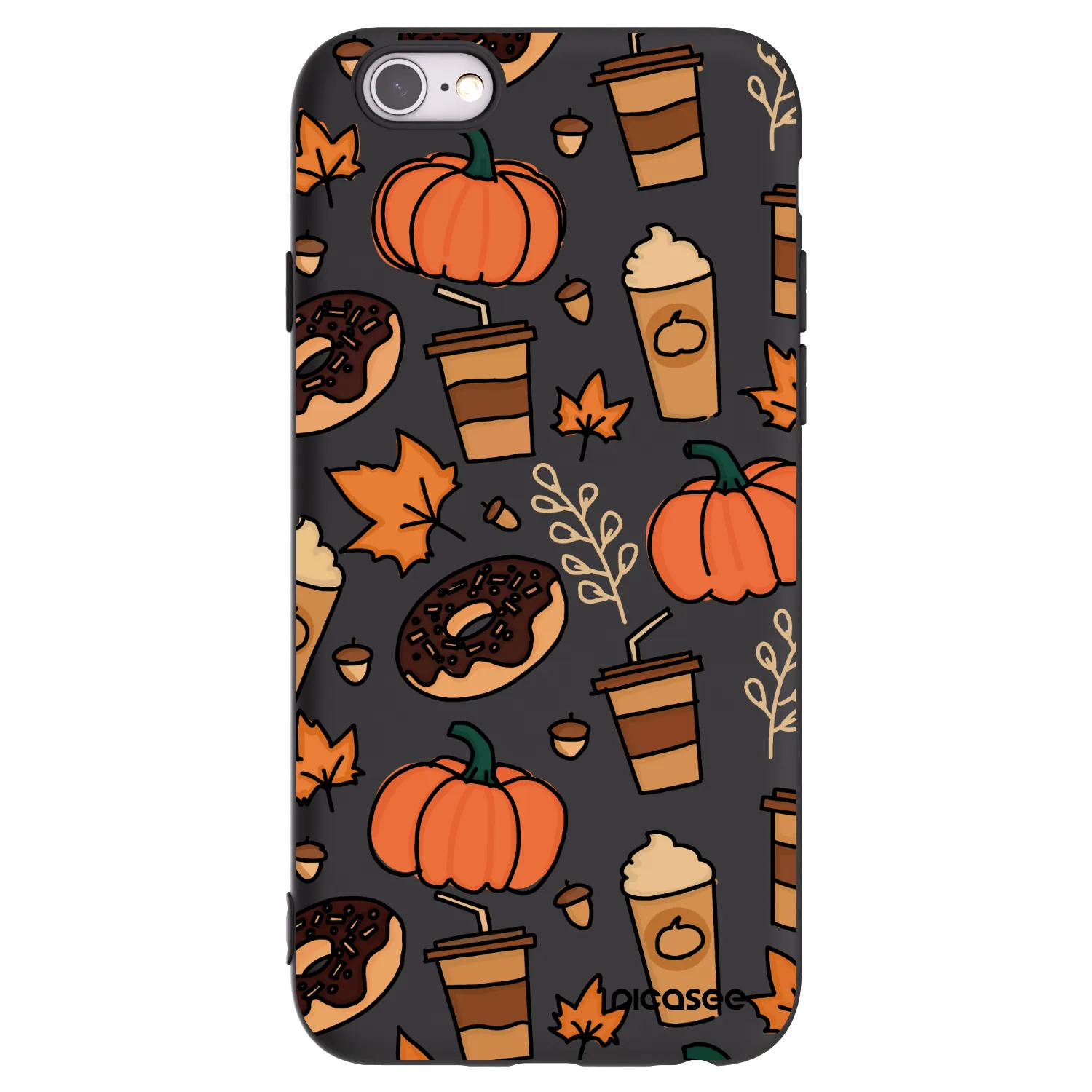 Picasee silikonowe czarne etui na Apple iPhone 6/6S - Fallovers