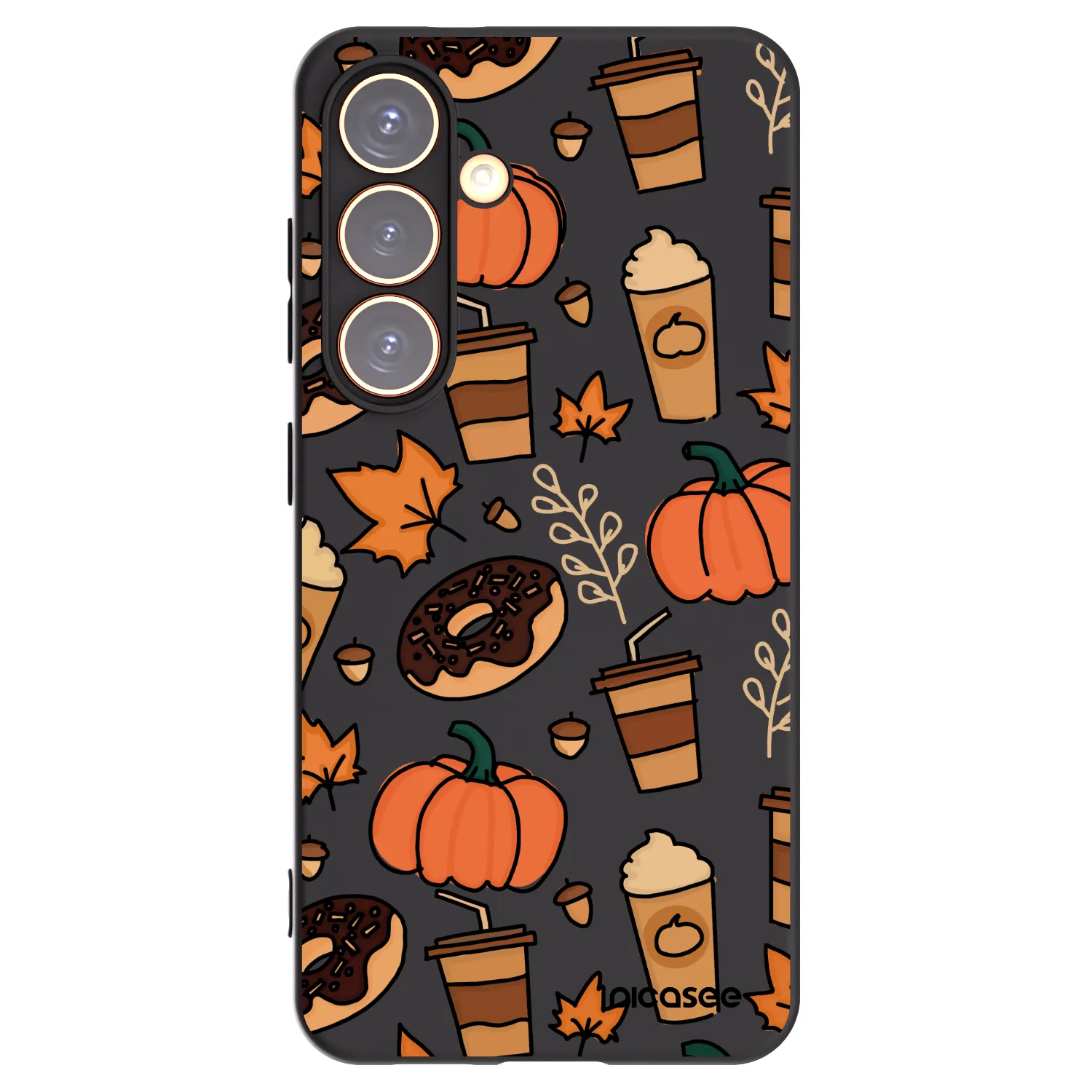 Picasee silikonowe czarne etui na Samsung Galaxy S24 S921B 5G - Fallovers