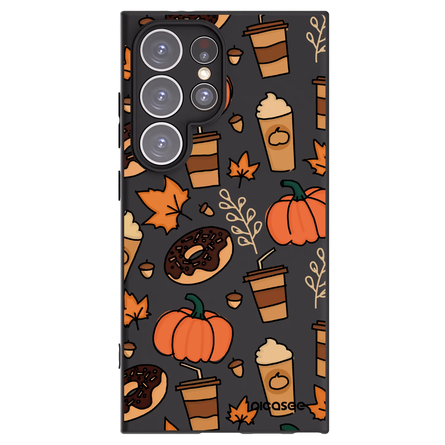 Picasee silikonowe czarne etui na Samsung Galaxy S24 Ultra S928B 5G - Fallovers