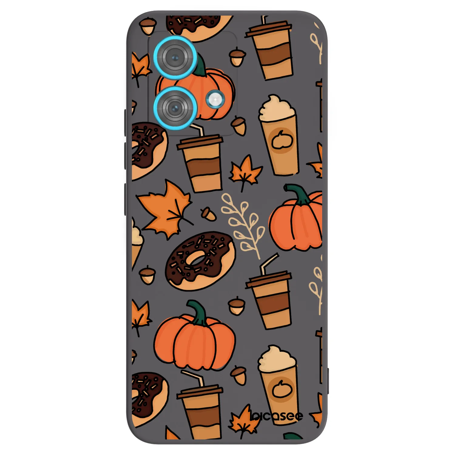 Picasee silikonowe czarne etui na Motorola Edge 40 Neo - Fallovers