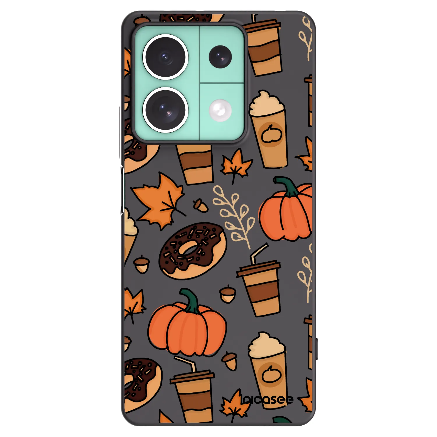 Picasee silikonowe czarne etui na Xiaomi Redmi Note 13 5G - Fallovers