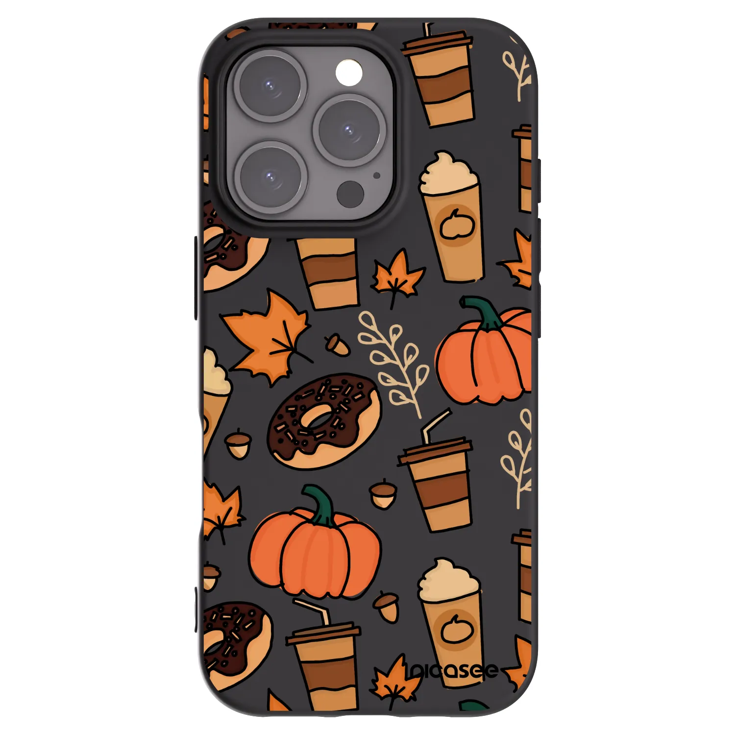 Picasee silikonowe czarne etui na Apple iPhone 16 Pro - Fallovers