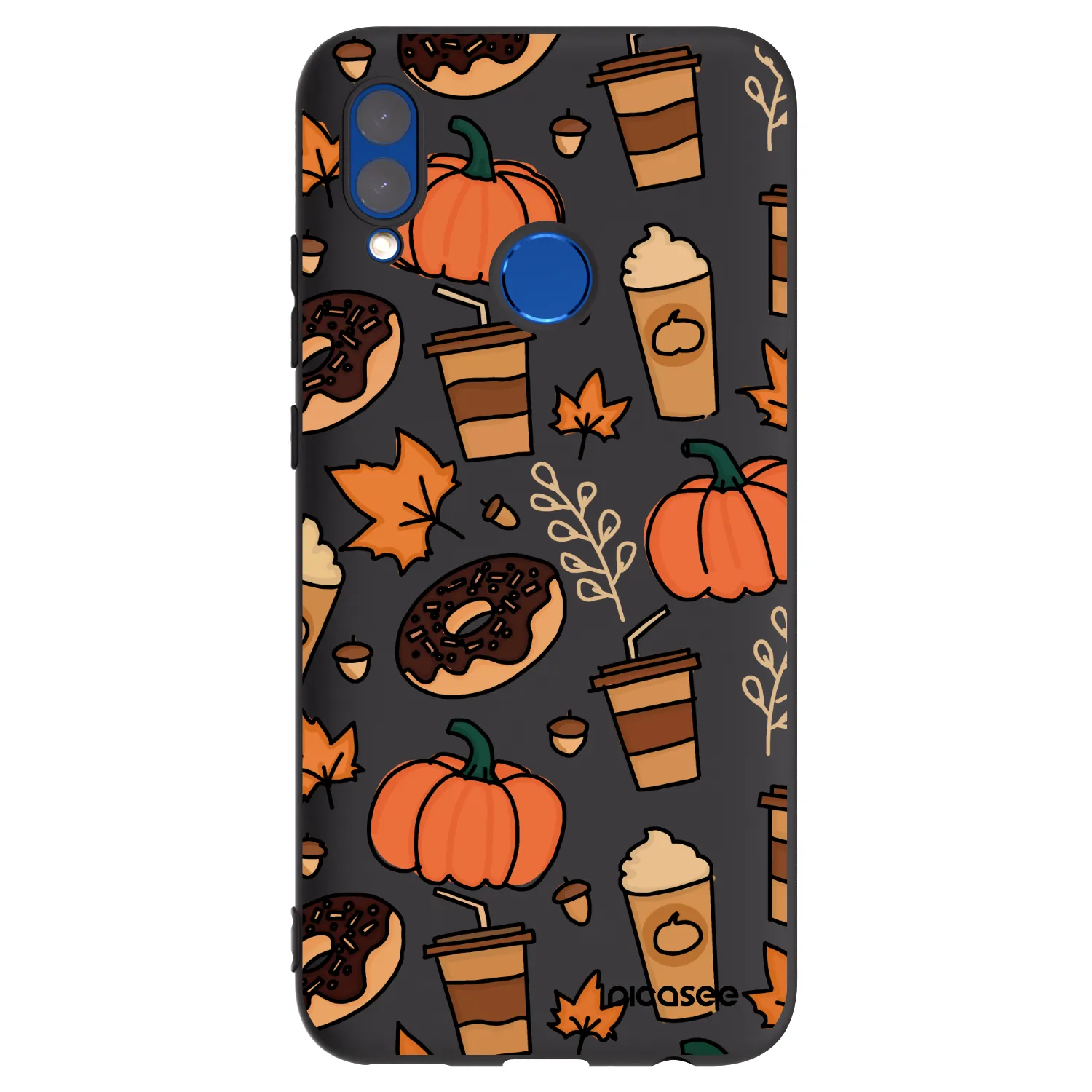 Picasee silikonowe czarne etui na Honor 10 Lite - Fallovers