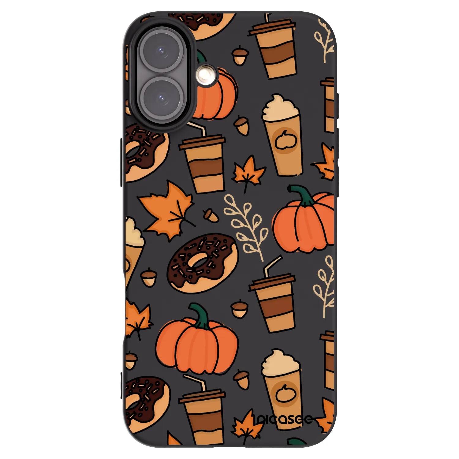 Picasee silikonowe czarne etui na Apple iPhone 16 Plus - Fallovers