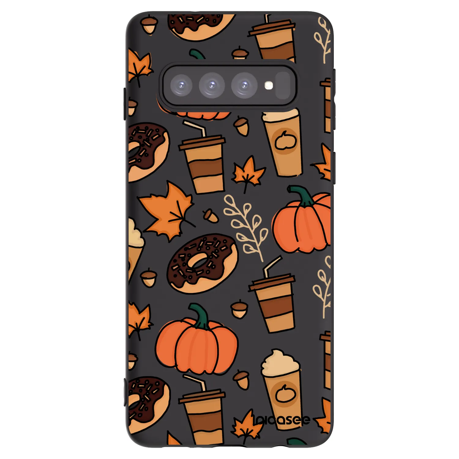 Picasee silikonowe czarne etui na Samsung Galaxy S10 G973 - Fallovers