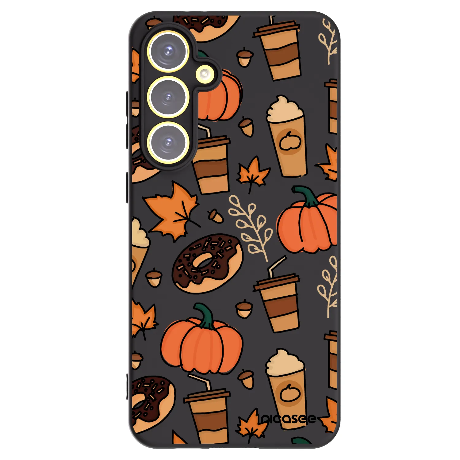 Picasee silikonowe czarne etui na Samsung Galaxy S24 FE S721B - Fallovers
