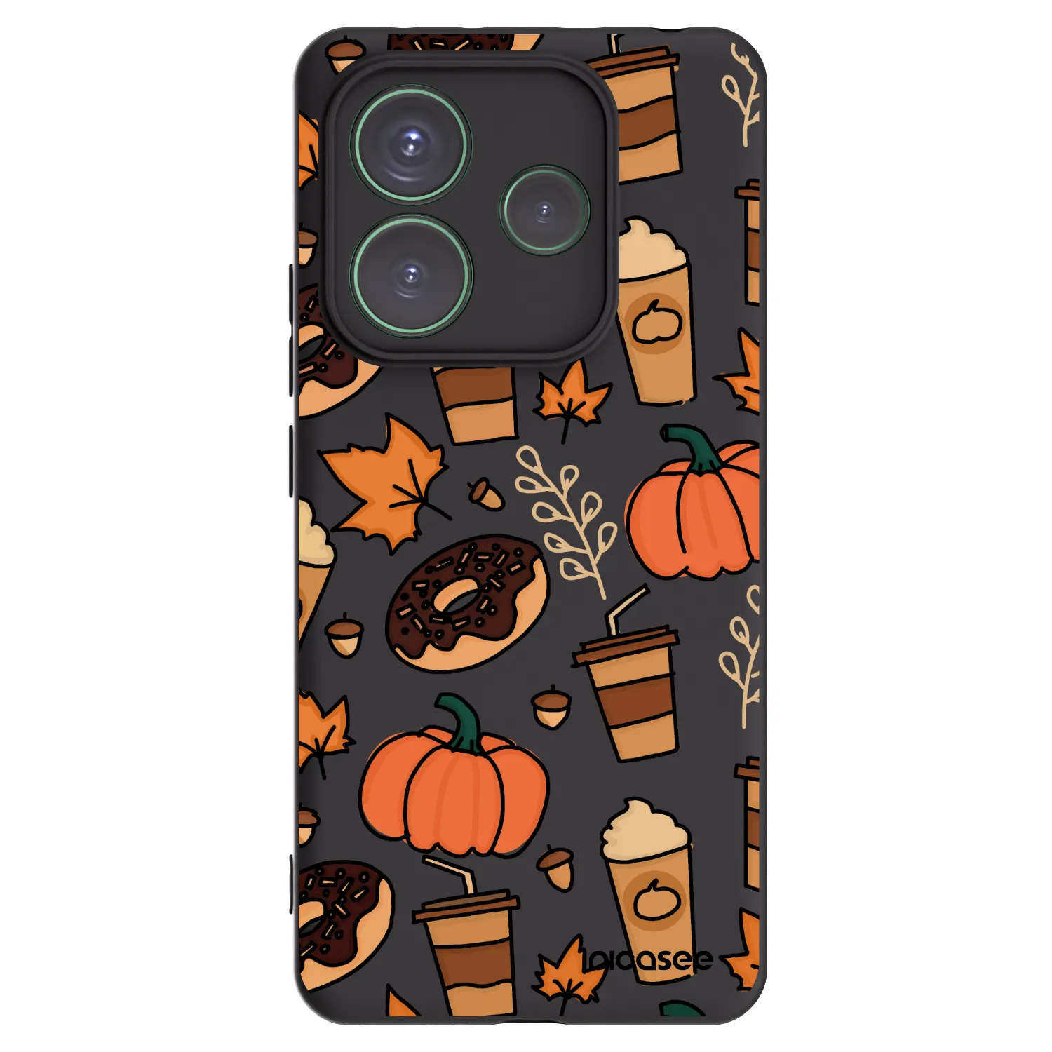 Picasee silikonowe czarne etui na Xiaomi Redmi Note 14 5G - Fallovers